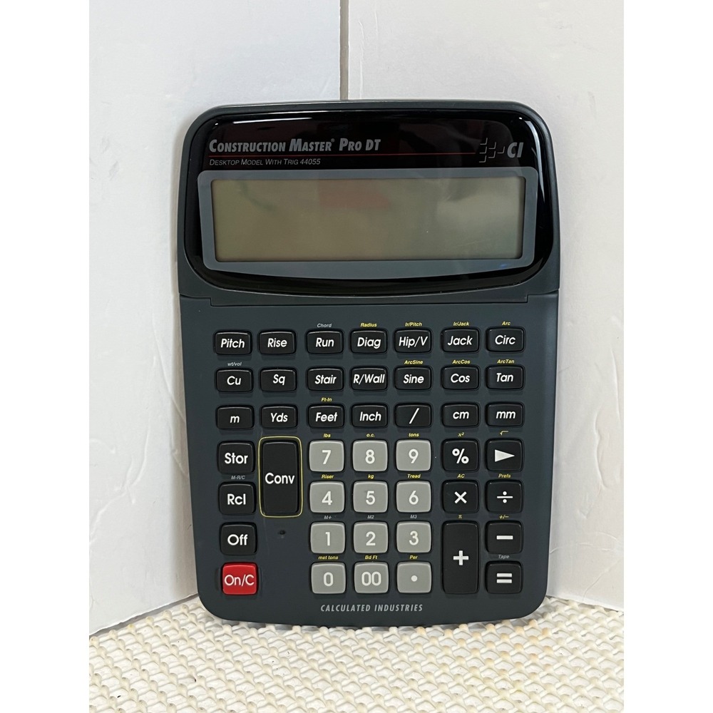 Calculated Industries Construction Master Pro DT Desktop Calculator 44055 GOOD